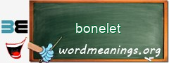 WordMeaning blackboard for bonelet